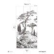 Papermint Porquerolles Pack 1 in Grey Wall Mural 8184-CP1-A