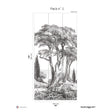 Papermint Porquerolles Pack 2 in Grey Wall Mural 8184-CP1-B