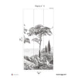 Papermint Porquerolles Pack 3 in Grey Wall Mural 8184-CP1-C