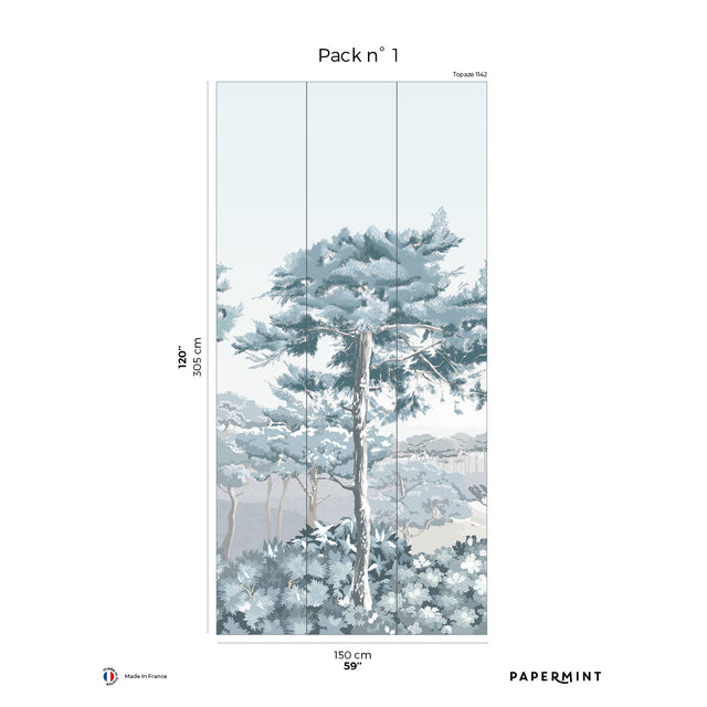 Papermint Quiberon Pack 1 in Blue Wall Mural 8184-CR1-A