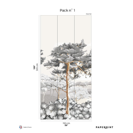 Papermint Quiberon Pack 1 in White Wall Mural 8184-CR2-A