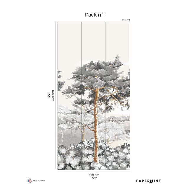 Papermint Quiberon Pack 1 in White Wall Mural 8184-CR2-A