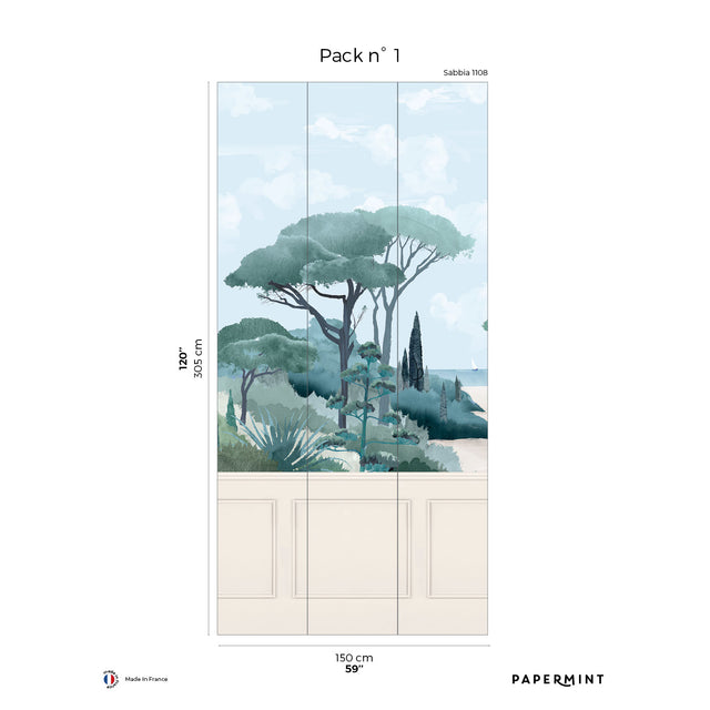Papermint Riviera The Beach Chair Rail with Faux Wainscoting