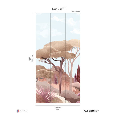 Papermint Riviera Pack 1 in Orange Wall Mural 8184-CU2-A