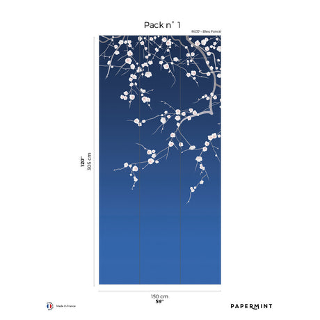 Papermint Sakura Pack 1 in Navy Wall Mural 8184-CW2-A