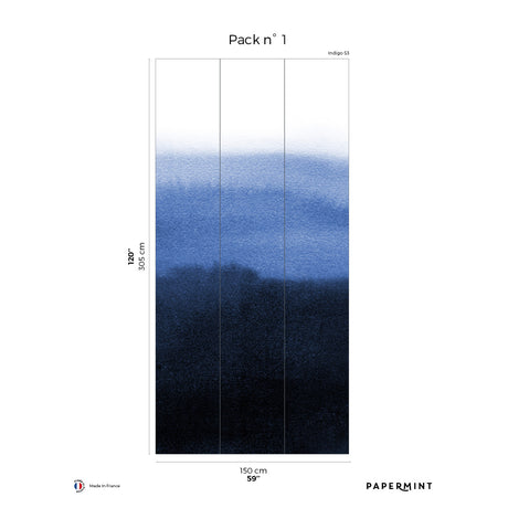 Papermint Sfumato Pack 1 in Blue Wall Mural 8184-CX1-A