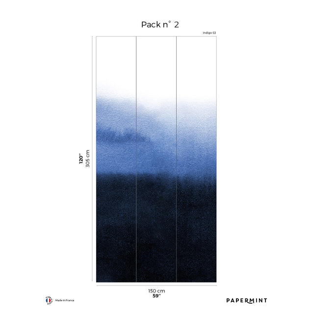 Papermint Sfumato Pack 2 in Blue Wall Mural 8184-CX1-B