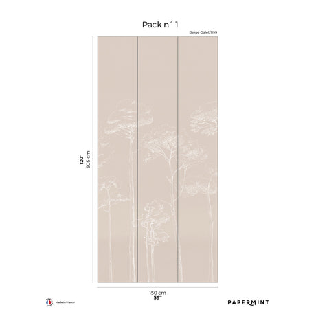 Papermint Under the Pines Pack 1 in Beige Wall Mural 8184-CY