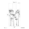 Papermint Under the Pines Pack 2 in Black Wall Mural 8184-CY
