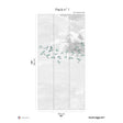 Papermint Swallow Clouds Pack 1 in Teal Wall Mural 8184-CZ1-