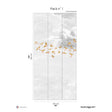 Papermint Swallow Clouds Pack 1 in Orange Wall Mural 8184-CZ
