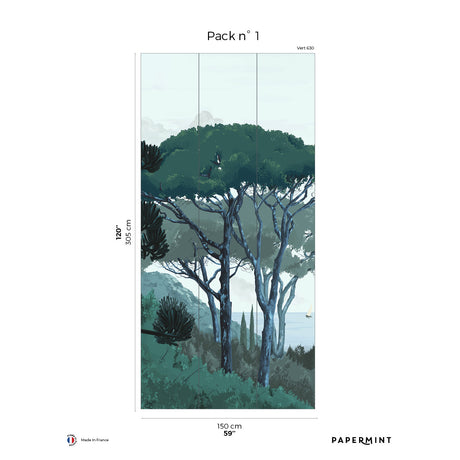 Papermint Tuscany Pack 1 in Blue Wall Mural 8184-DC1-A