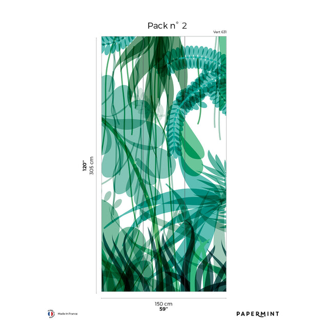 Papermint Toucan Pack 2 in Green Wall Mural 8184-DE1-B