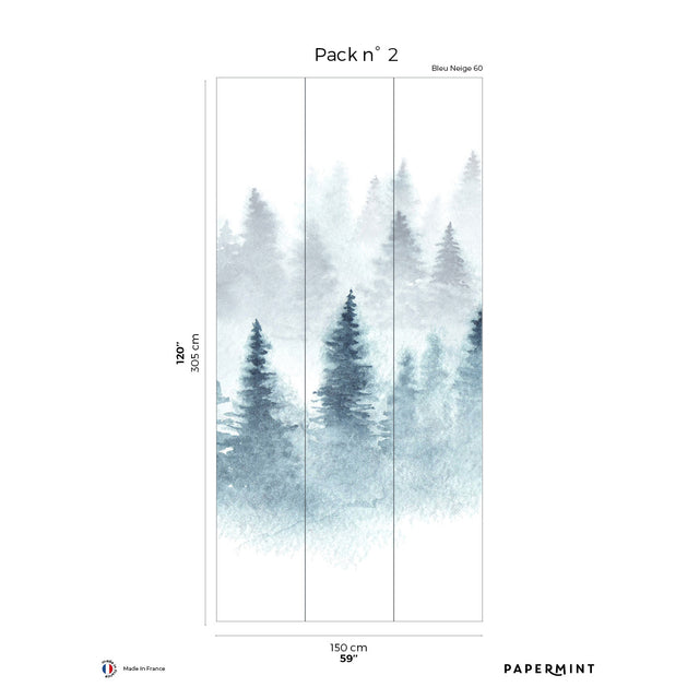 Papermint Winter Pack 2 in Blue Wall Mural 8184-DH1-B