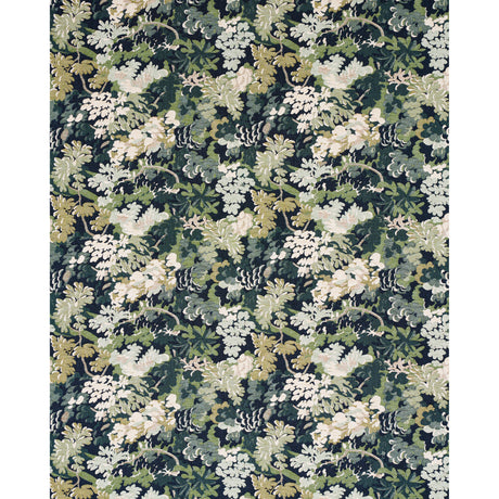 Schumacher Verdure Tapestry Peacock Fabric - Eade's Wallpaper
