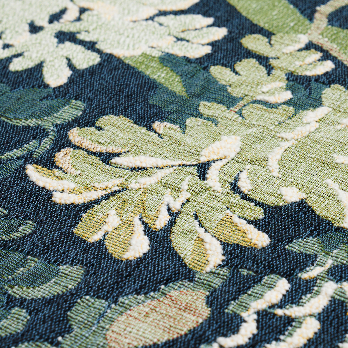 Schumacher Verdure Tapestry Peacock Fabric - Eade's Wallpaper