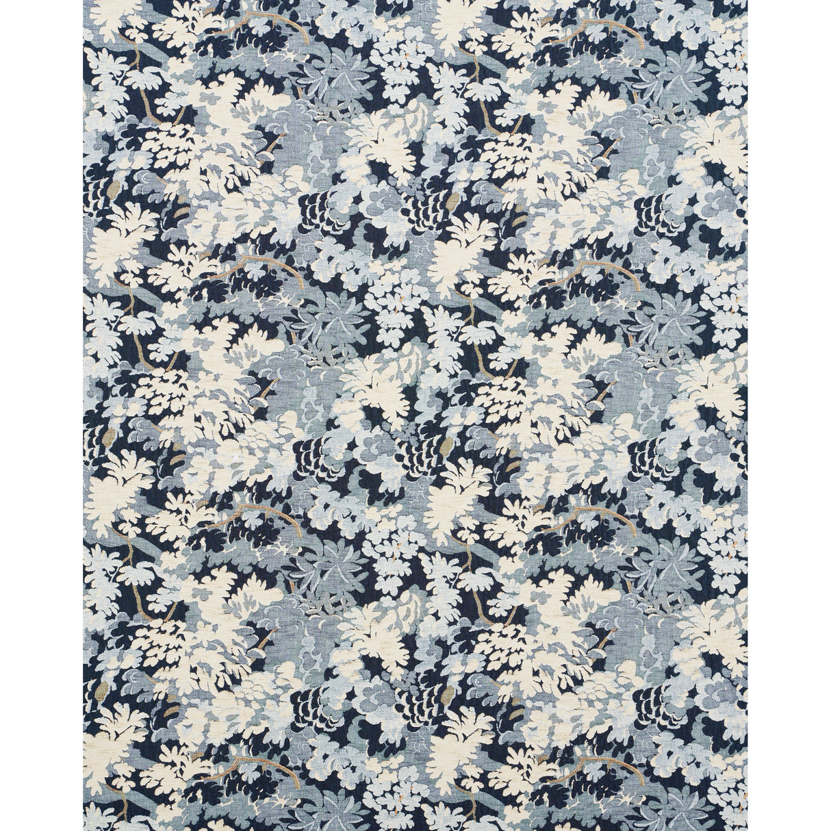 Schumacher Verdure Tapestry Blue Fabric - Eade's Wallpaper