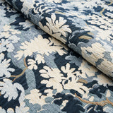 Schumacher Verdure Tapestry Blue Fabric - Eade's Wallpaper