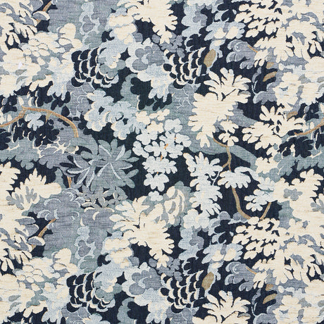 Schumacher Verdure Tapestry Blue Fabric - Eade's Wallpaper