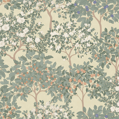 Veer Decor Arbor Serenade Green on Yellow Ground Wallpaper 8