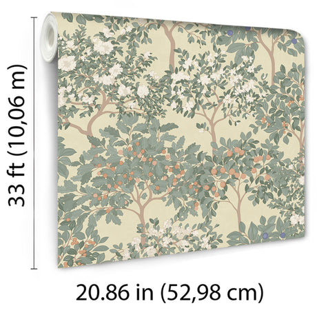 Veer Decor Arbor Serenade Green on Yellow Ground Wallpaper 8