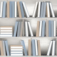 Veer Decor Nook Book Blue Wallpaper 8196-AB1