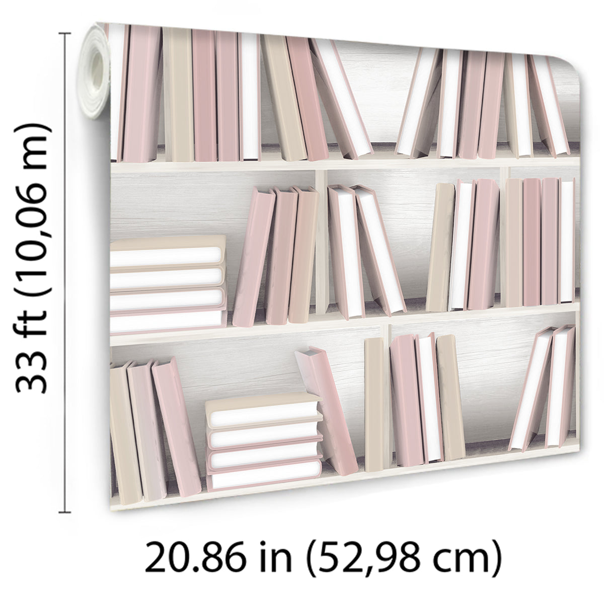 Veer Decor Nook Book Pink Wallpaper 8196-AB2