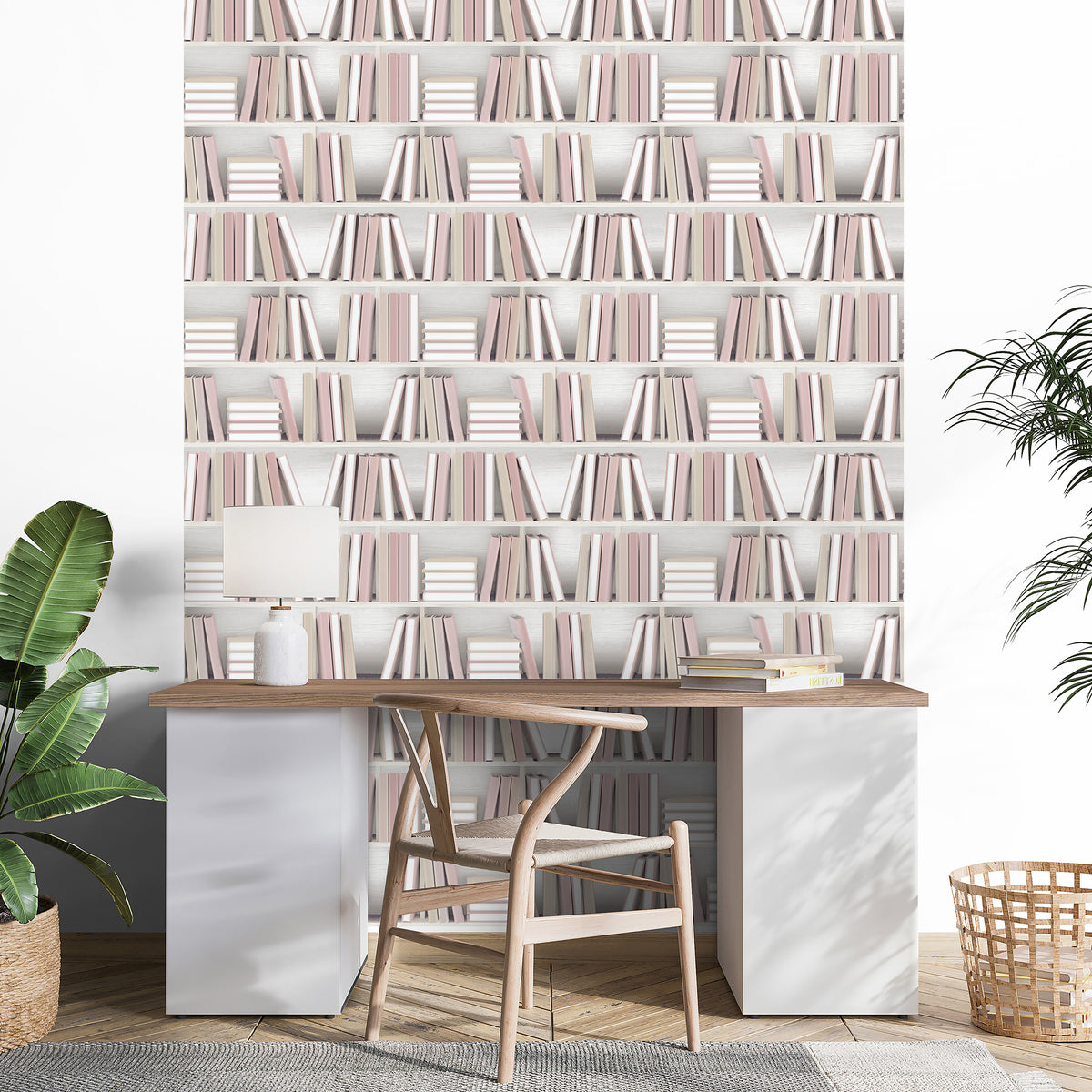 Veer Decor Nook Book Pink Wallpaper 8196-AB2