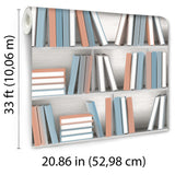 Veer Decor Nook Book Multi Color Wallpaper 8196-AB4
