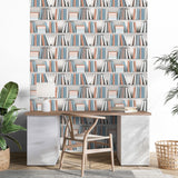 Veer Decor Nook Book Multi Color Wallpaper 8196-AB4