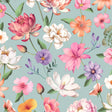 Veer Decor Floral Fantasia Blue Wallpaper 8196-AC1