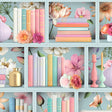Veer Decor Blossom Shelves Blue Wallpaper 8196-AE1