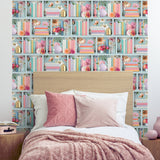 Veer Decor Blossom Shelves Blue Wallpaper 8196-AE1
