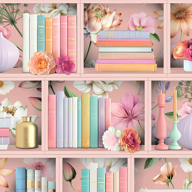 Veer Decor Blossom Shelves Pink Wallpaper 8196-AE2