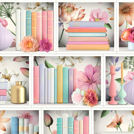 Veer Decor Blossom Shelves Mutli Wallpaper 8196-AE3