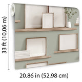 Veer Decor Frame Shelves Green Wallpaper 8196-AG3