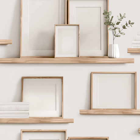 Veer Decor Frame Shelves Beige Wallpaper 8196-AG4