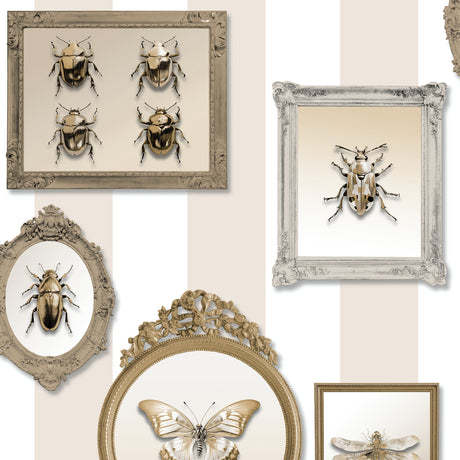 Veer Decor Entomology Gallery Beige Wallpaper 8196-AJ3