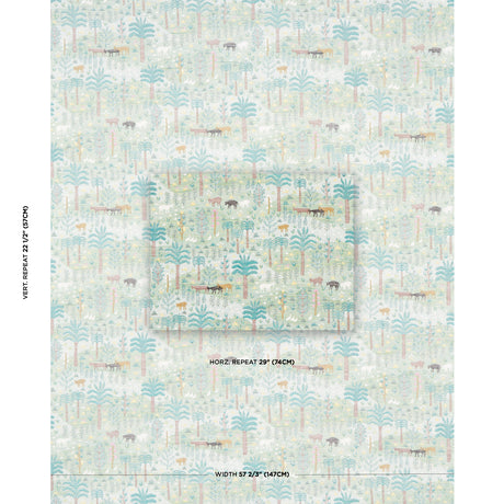 Schumacher Las Colinas Scenic Tapestry Green Fabric - Eade's Wallpaper