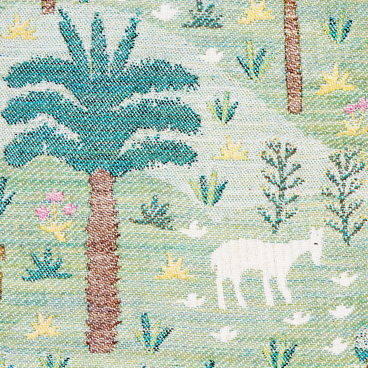 Schumacher Las Colinas Scenic Tapestry Green Fabric - Eade's Wallpaper