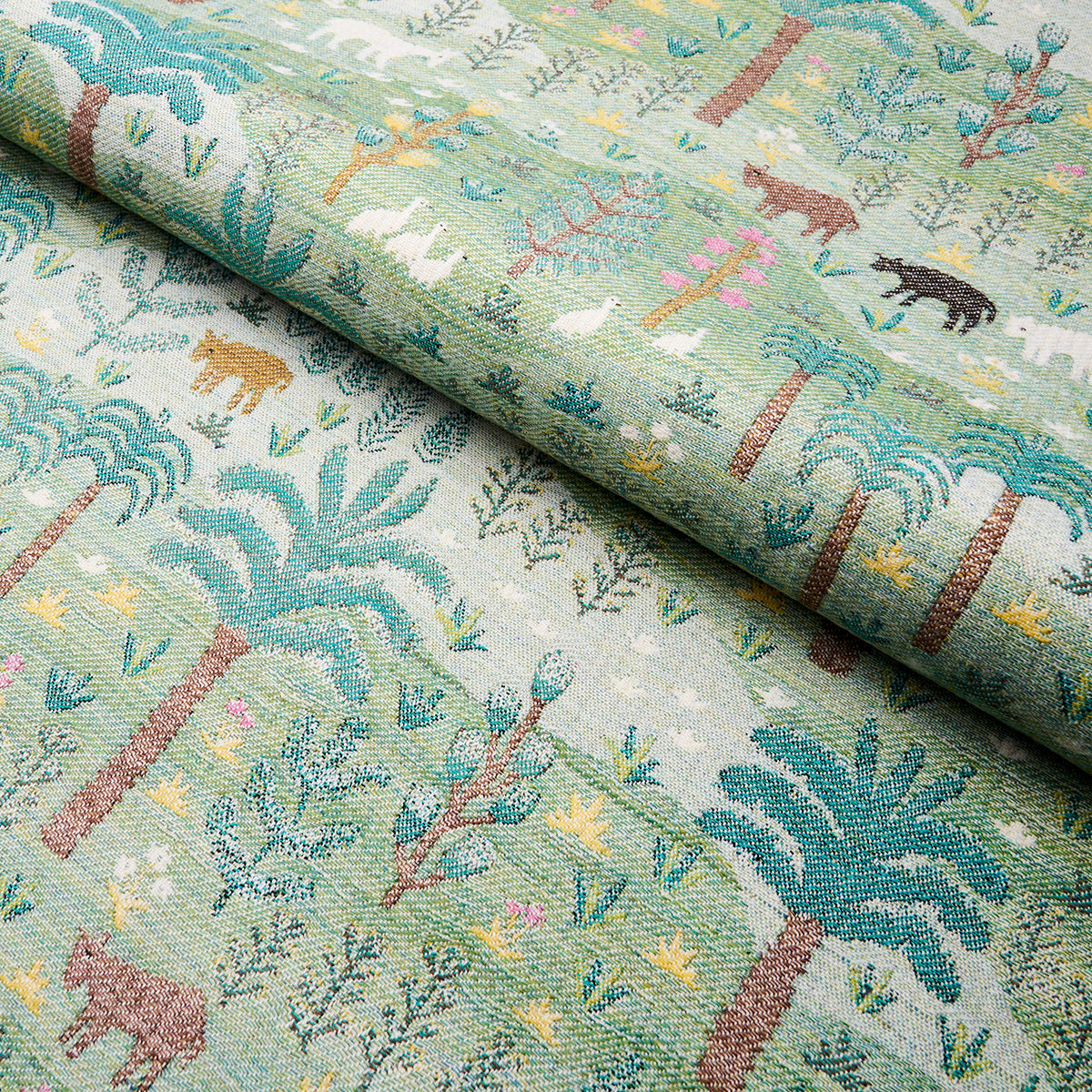 Schumacher Las Colinas Scenic Tapestry Green Fabric - Eade's Wallpaper