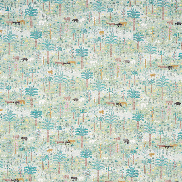 Schumacher Las Colinas Scenic Tapestry Green Fabric - Eade's Wallpaper