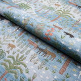 Schumacher Las Colinas Scenic Tapestry Blue Fabric - Eade's Wallpaper