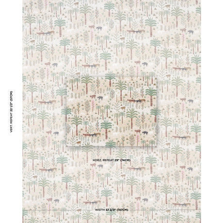 Schumacher Las Colinas Scenic Tapestry Natural Fabric - Eade's Wallpaper