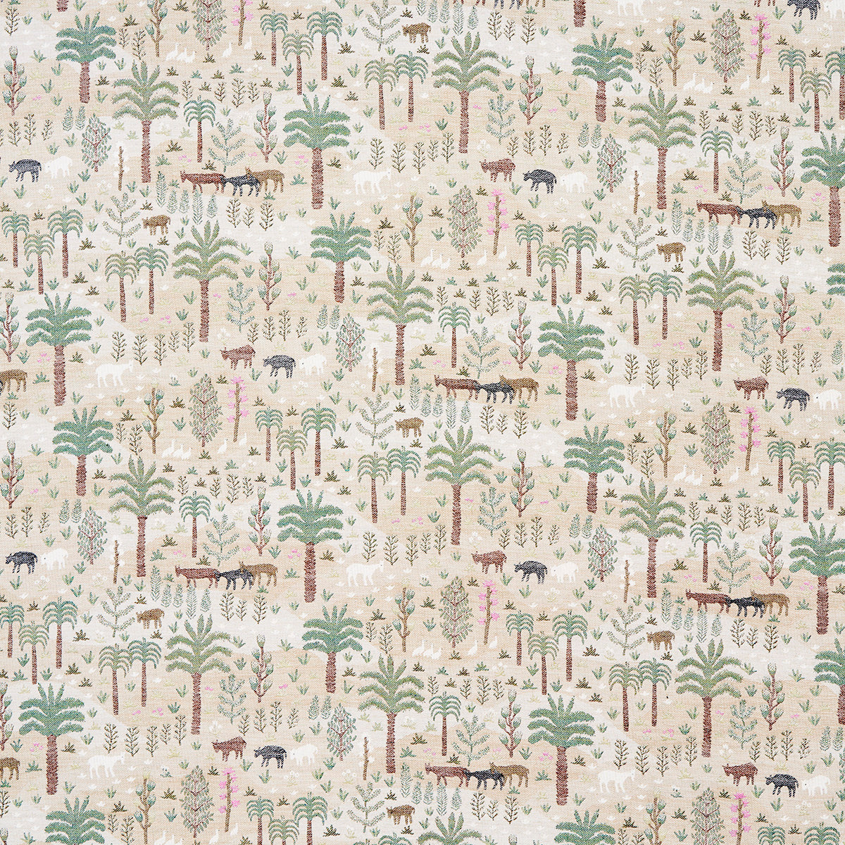 Schumacher Las Colinas Scenic Tapestry Natural Fabric - Eade's Wallpaper