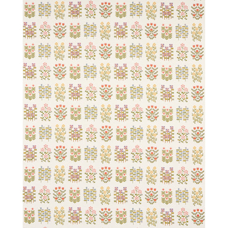 Schumacher Annika Floral Tapestry Multi On Ivory Fabric