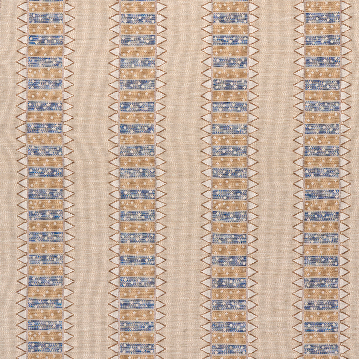 Schumacher Noor Kilim Stripe Ochre Fabric - Eade's Wallpaper