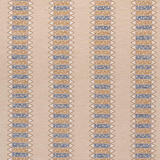 Schumacher Noor Kilim Stripe Ochre Fabric - Eade's Wallpaper
