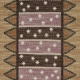 Schumacher Noor Kilim Stripe Aubergine Fabric - Eade's Wallpaper