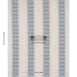 Schumacher Noor Kilim Stripe Indigo Fabric - Eade's Wallpaper